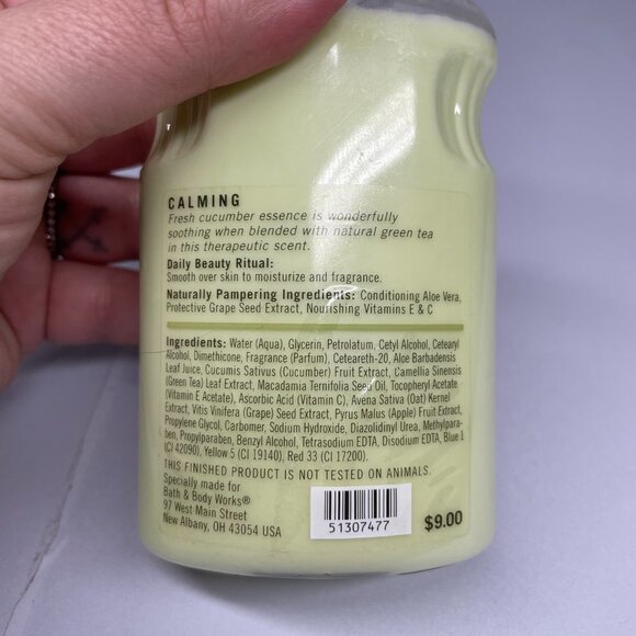 Bath & Body Works Pleasures Green Tea Cucumber Essence Body Lotion Discontinued - Picture 4 of 4